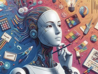 AI-generated image of AI-creativity