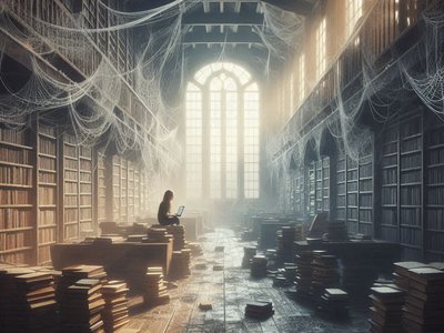 A library in cobwebs