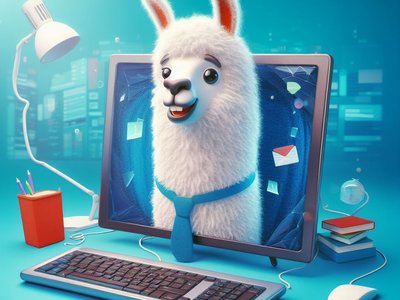 A llama coming out of a computer screen
